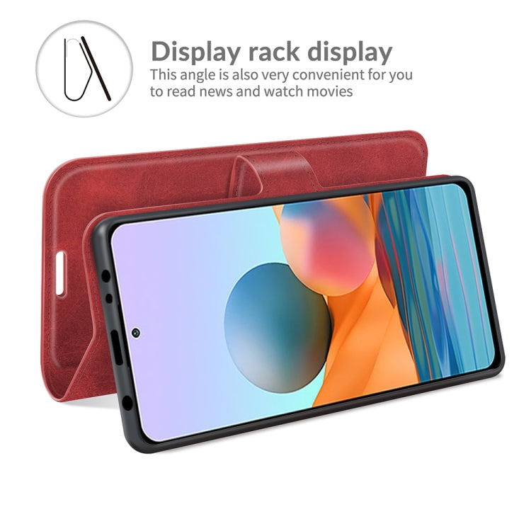 For Redmi Note 10 Pro (Indian Edition) Retro Calf Pattern Buckle Horizontal Flip Leather Case with Holder & Card Slots & Wallet