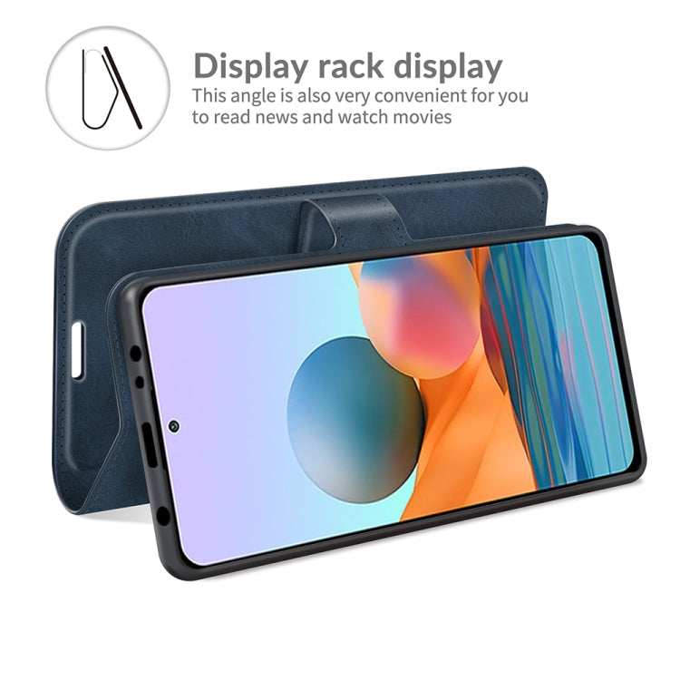 For Redmi Note 10 Pro (Indian Edition) Retro Calf Pattern Buckle Horizontal Flip Leather Case with Holder & Card Slots & Wallet