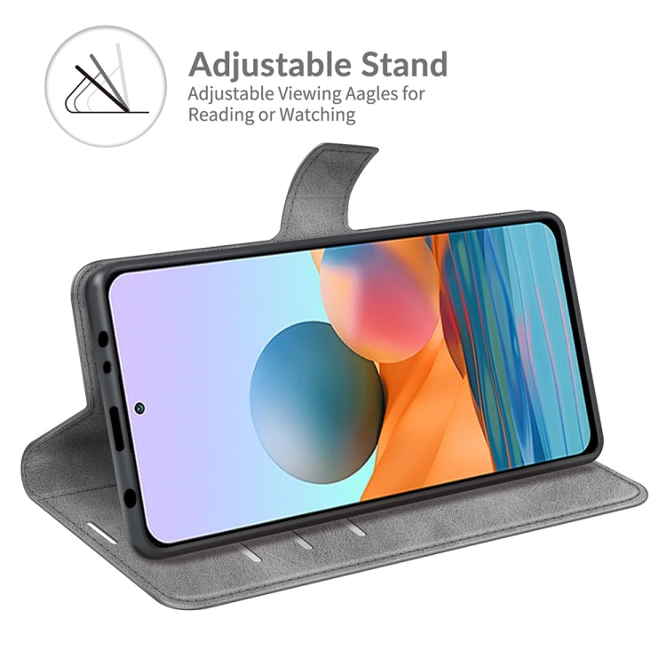 For Redmi Note 10 Pro (Indian Edition) Retro Calf Pattern Buckle Horizontal Flip Leather Case with Holder & Card Slots & Wallet