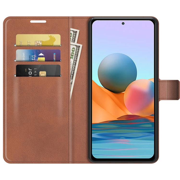 For Redmi Note 10 Pro (Indian Edition) Retro Calf Pattern Buckle Horizontal Flip Leather Case with Holder & Card Slots & Wallet