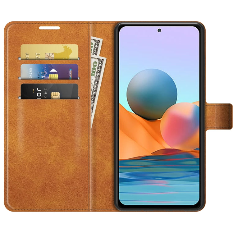 For Redmi Note 10 Pro (Indian Edition) Retro Calf Pattern Buckle Horizontal Flip Leather Case with Holder & Card Slots & Wallet