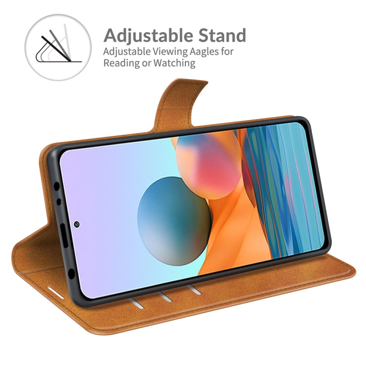 For Redmi Note 10 Pro (Indian Edition) Retro Calf Pattern Buckle Horizontal Flip Leather Case with Holder & Card Slots & Wallet