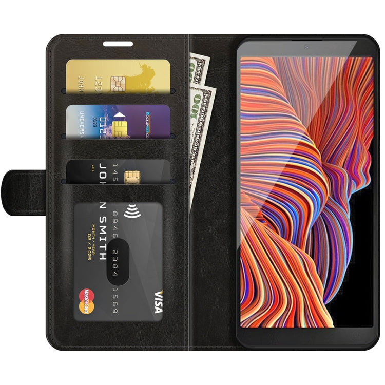 For Samsung Galaxy Xcover 5 / Xcover 5S R64 Texture Single Horizontal Flip Protective Case with Holder & Card Slots & Wallet& Photo Frame