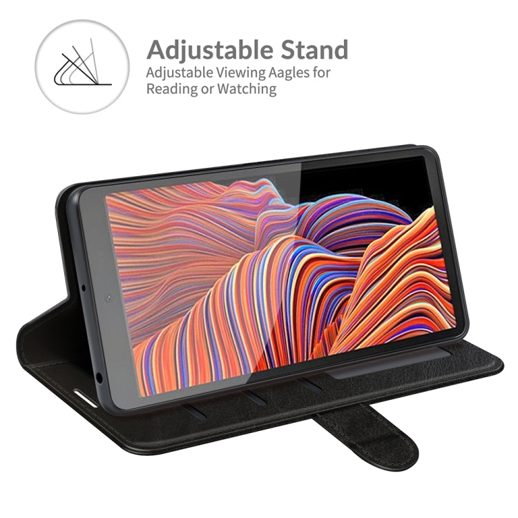 For Samsung Galaxy Xcover 5 / Xcover 5S R64 Texture Single Horizontal Flip Protective Case with Holder & Card Slots & Wallet& Photo Frame