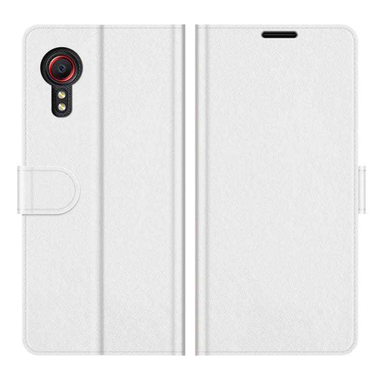 For Samsung Galaxy Xcover 5 / Xcover 5S R64 Texture Single Horizontal Flip Protective Case with Holder & Card Slots & Wallet& Photo Frame