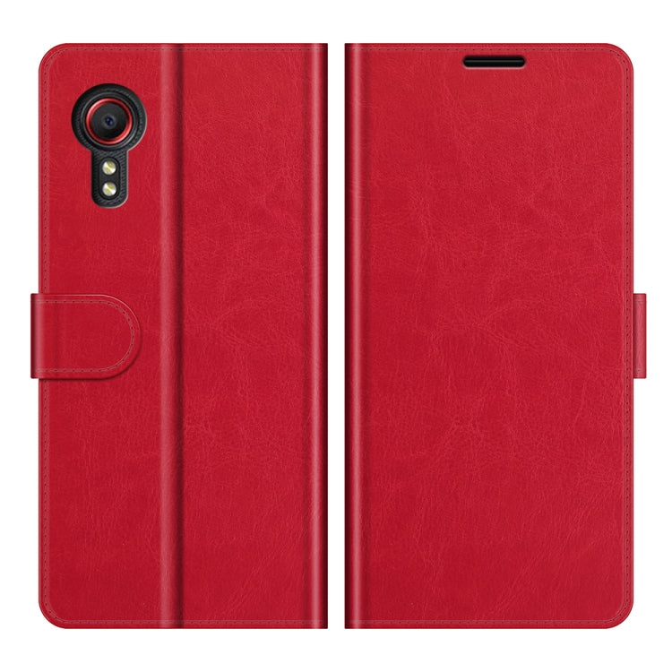 For Samsung Galaxy Xcover 5 / Xcover 5S R64 Texture Single Horizontal Flip Protective Case with Holder & Card Slots & Wallet& Photo Frame