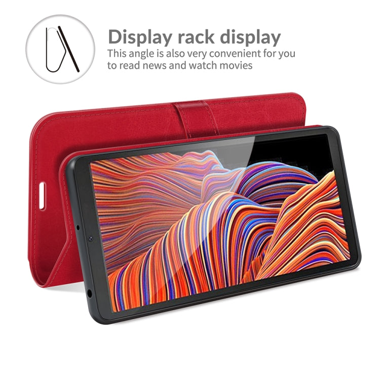 For Samsung Galaxy Xcover 5 / Xcover 5S R64 Texture Single Horizontal Flip Protective Case with Holder & Card Slots & Wallet& Photo Frame