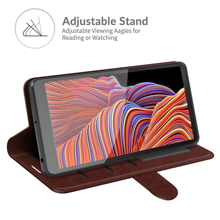 For Samsung Galaxy Xcover 5 / Xcover 5S R64 Texture Single Horizontal Flip Protective Case with Holder & Card Slots & Wallet& Photo Frame
