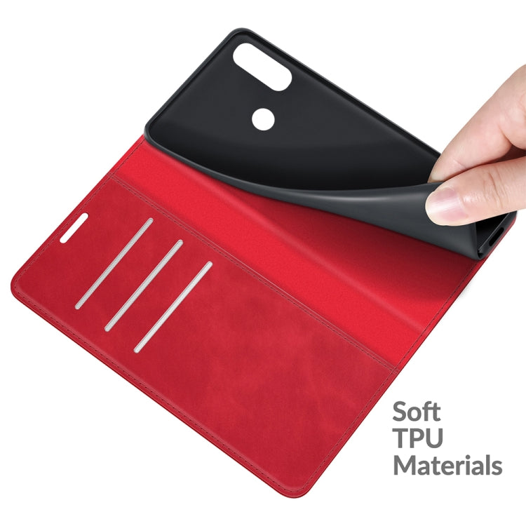 For Motorola Moto E7 Power Retro-skin Business Magnetic Suction Leather Case with Holder & Card Slots & Wallet