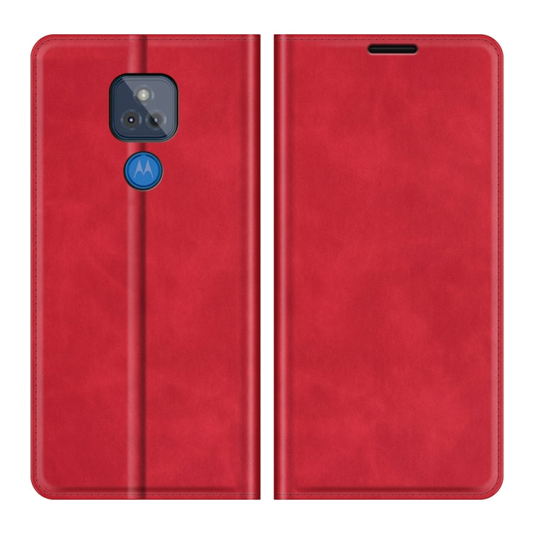 For Motorola Moto G Play 2021 Retro-skin Business Magnetic Suction Leather Case with Holder & Card Slots & Wallet