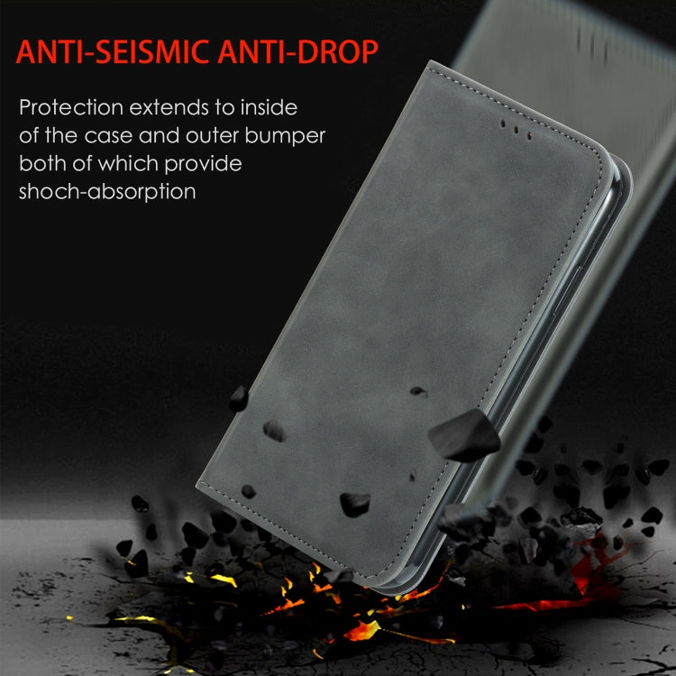 For Samsung Galaxy A02 Retro Skin Feel Business Magnetic Horizontal Flip Leather Case with Holder & Card Slots & Wallet & Photo Frame