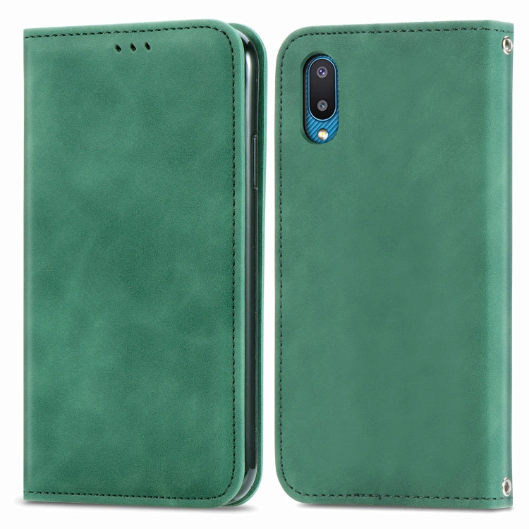 For Samsung Galaxy A02 Retro Skin Feel Business Magnetic Horizontal Flip Leather Case with Holder & Card Slots & Wallet & Photo Frame