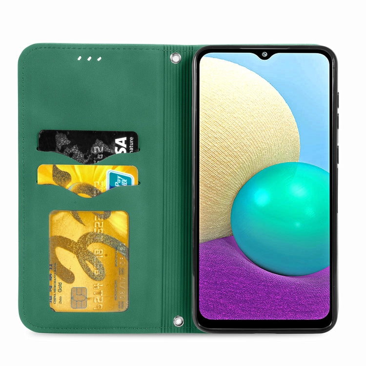 For Samsung Galaxy A02 Retro Skin Feel Business Magnetic Horizontal Flip Leather Case with Holder & Card Slots & Wallet & Photo Frame