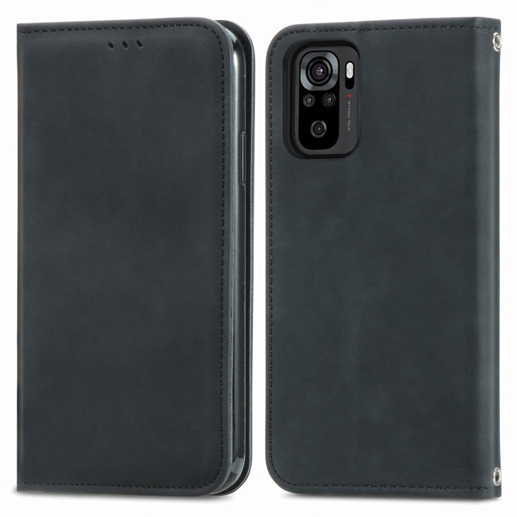 For Xiaomi Redmi Note 10 4G Retro Skin Feel Business Magnetic Horizontal Flip Leather Case with Holder & Card Slots & Wallet & Photo Frame