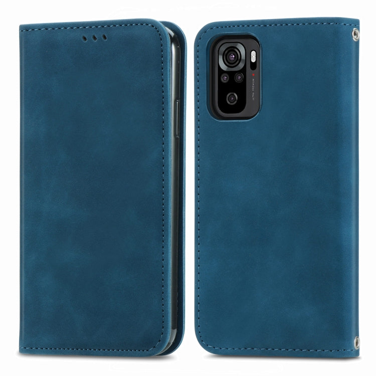 For Xiaomi Redmi Note 10 4G Retro Skin Feel Business Magnetic Horizontal Flip Leather Case with Holder & Card Slots & Wallet & Photo Frame