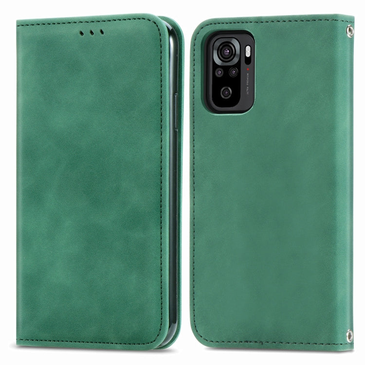 For Xiaomi Redmi Note 10 4G Retro Skin Feel Business Magnetic Horizontal Flip Leather Case with Holder & Card Slots & Wallet & Photo Frame