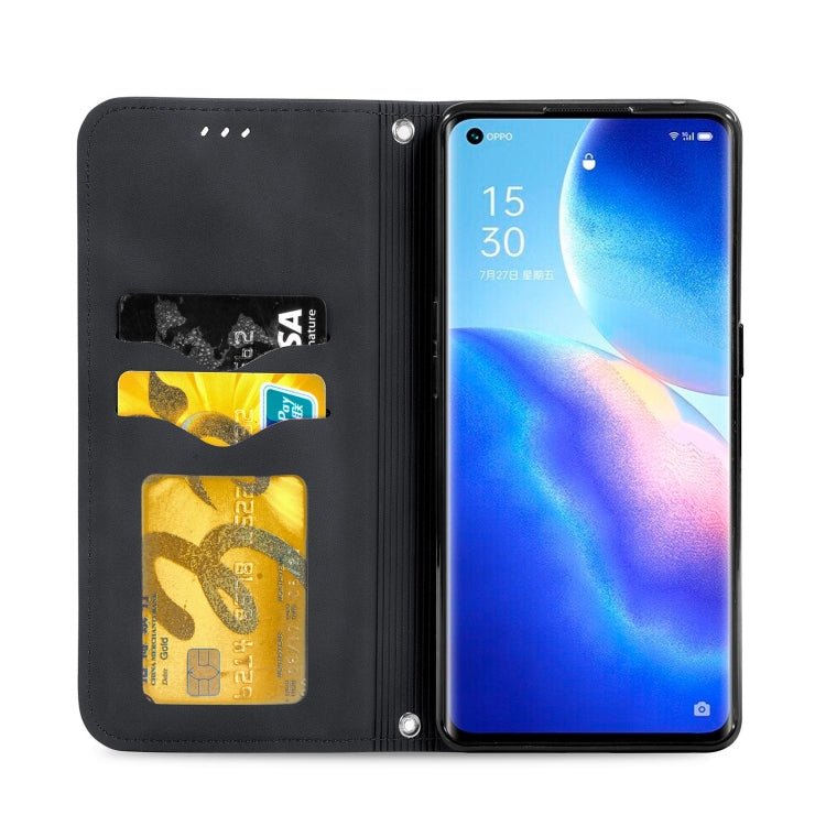 For OPPO Reno5 Pro 5G Retro Skin Feel Business Magnetic Horizontal Flip Leather Case with Holder & Card Slots & Wallet & Photo Frame
