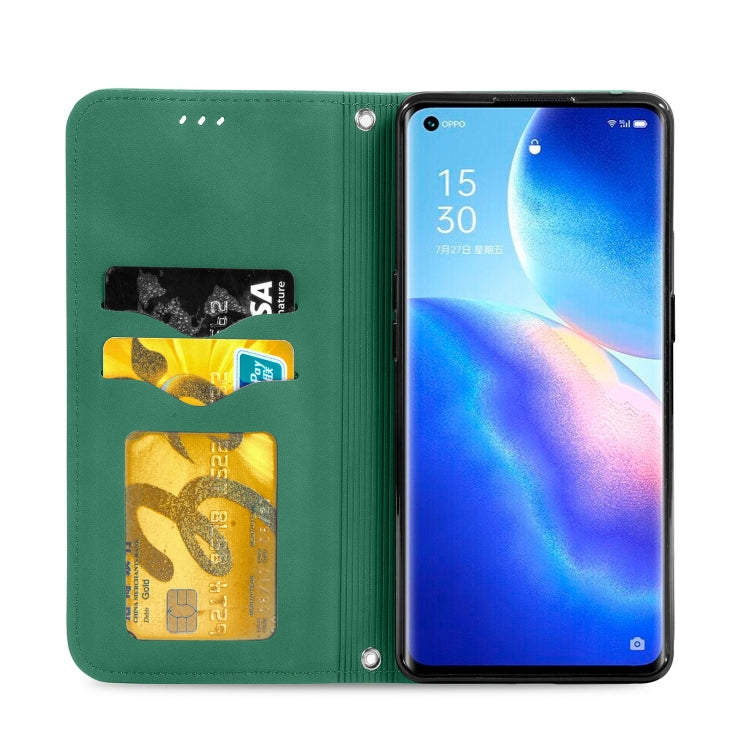 For OPPO Reno5 Pro 5G Retro Skin Feel Business Magnetic Horizontal Flip Leather Case with Holder & Card Slots & Wallet & Photo Frame