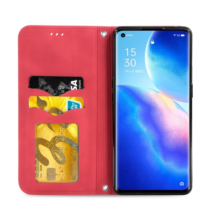 For OPPO Reno5 Pro 5G Retro Skin Feel Business Magnetic Horizontal Flip Leather Case with Holder & Card Slots & Wallet & Photo Frame