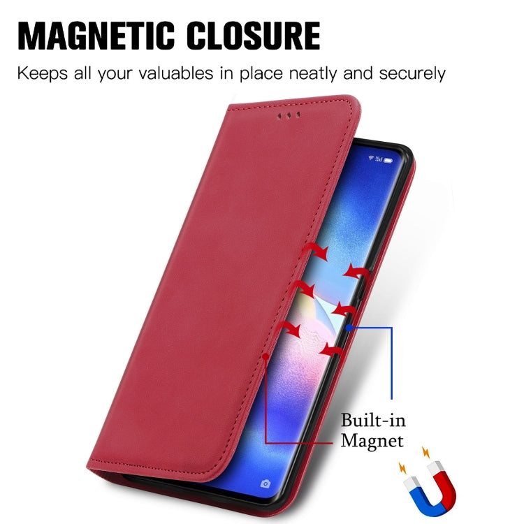 For OPPO Reno5 Pro 5G Retro Skin Feel Business Magnetic Horizontal Flip Leather Case with Holder & Card Slots & Wallet & Photo Frame
