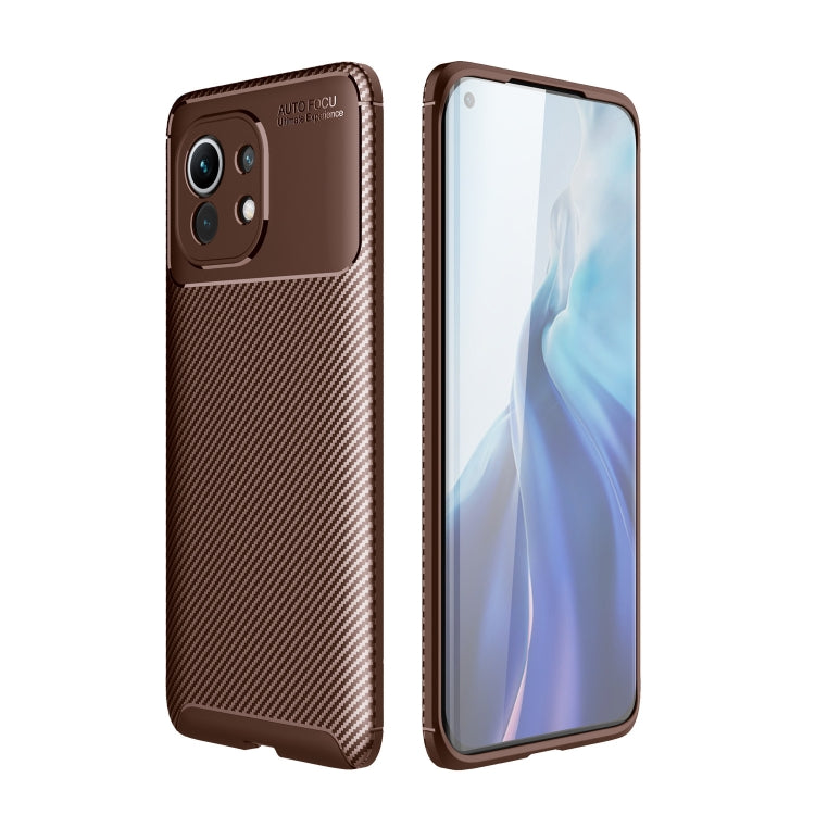 For Xiaomi Mi 11 Pro Carbon Fiber Texture Shockproof TPU Case