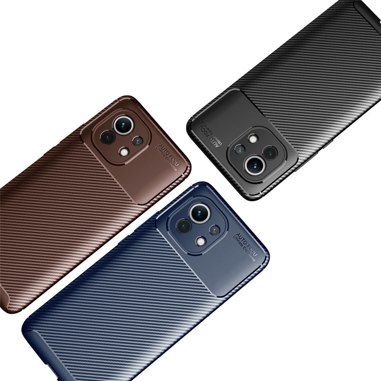 For Xiaomi Mi 11 Pro Carbon Fiber Texture Shockproof TPU Case