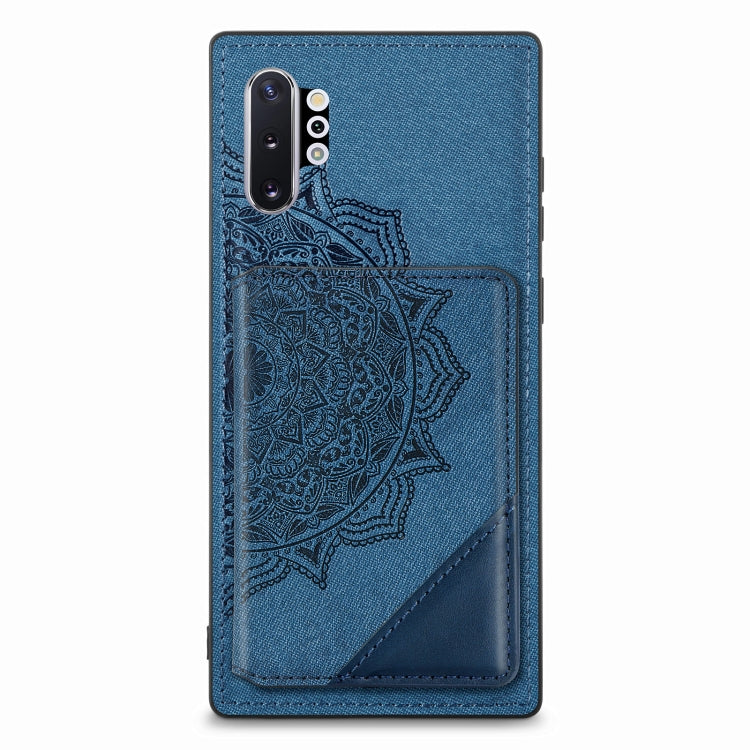 For Samsung Galaxy Note 10 Pro Mandala Embossed Magnetic Cloth PU+TPU+PC Case with Holder & Card Slots & Wallet & Photo Frame