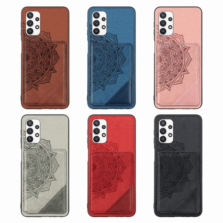 For Xiaomi Mi 8 Lite Mandala Embossed Magnetic Cloth PU+TPU+PC Case with Holder & Card Slots & Wallet & Photo Frame