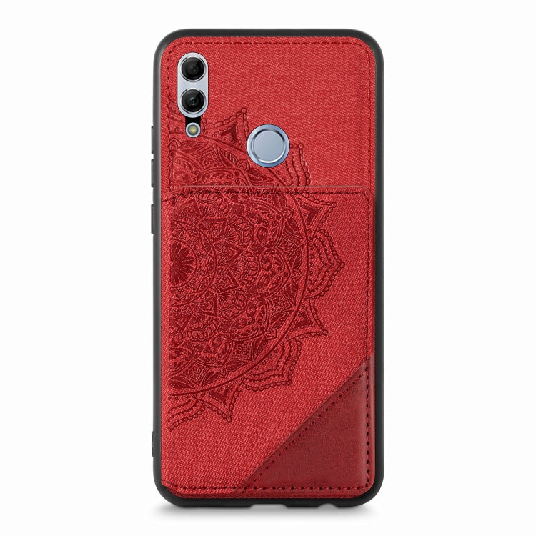 For Huawei Honor 10  Lite Mandala Embossed Magnetic Cloth PU+TPU+PC Case with Holder & Card Slots & Wallet & Photo Frame