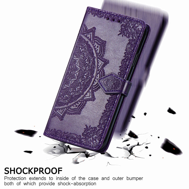 For Xiaomi Mi 10S Mandala Flower Embossed Horizontal Flip Leather Case with Bracket / Card Slot / Wallet / Lanyard