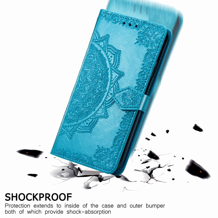 For Xiaomi Redmi Note 10 4G Mandala Flower Embossed Horizontal Flip Leather Case with Bracket / Card Slot / Wallet / Lanyard