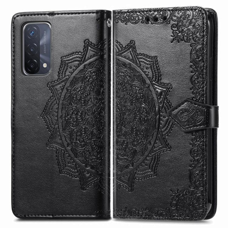 For OPPO A93 5G Mandala Flower Embossed Horizontal Flip Leather Case with Bracket / Card Slot / Wallet / Lanyard