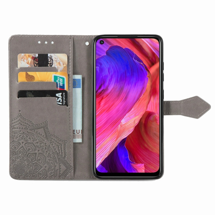 For OPPO A93 5G Mandala Flower Embossed Horizontal Flip Leather Case with Bracket / Card Slot / Wallet / Lanyard