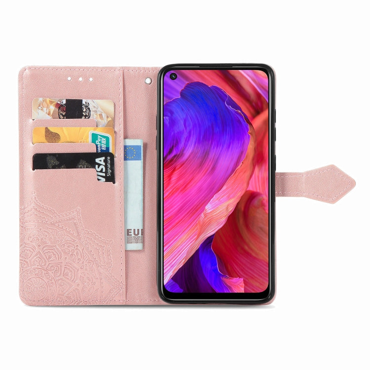 For OPPO A93 5G Mandala Flower Embossed Horizontal Flip Leather Case with Bracket / Card Slot / Wallet / Lanyard