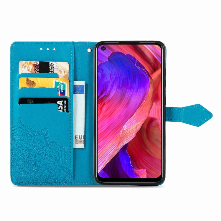 For OPPO A93 5G Mandala Flower Embossed Horizontal Flip Leather Case with Bracket / Card Slot / Wallet / Lanyard