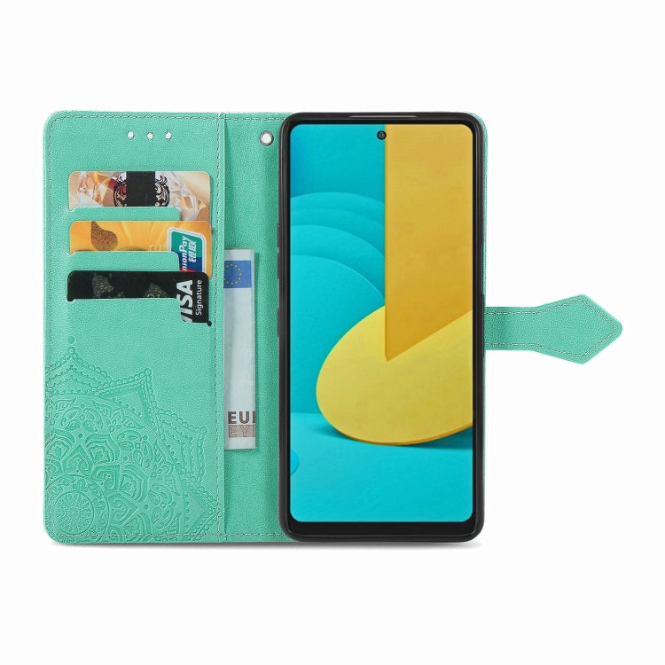 For LG Stylo 7 Mandala Flower Embossed Horizontal Flip Leather Case with Bracket / Card Slot / Wallet / Lanyard