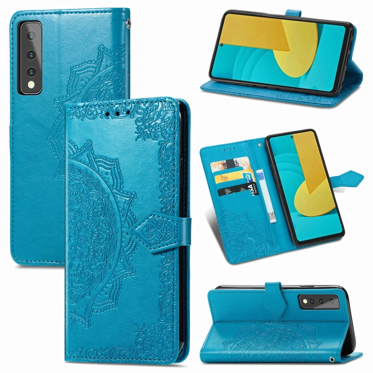 For LG Stylo 7 Mandala Flower Embossed Horizontal Flip Leather Case with Bracket / Card Slot / Wallet / Lanyard