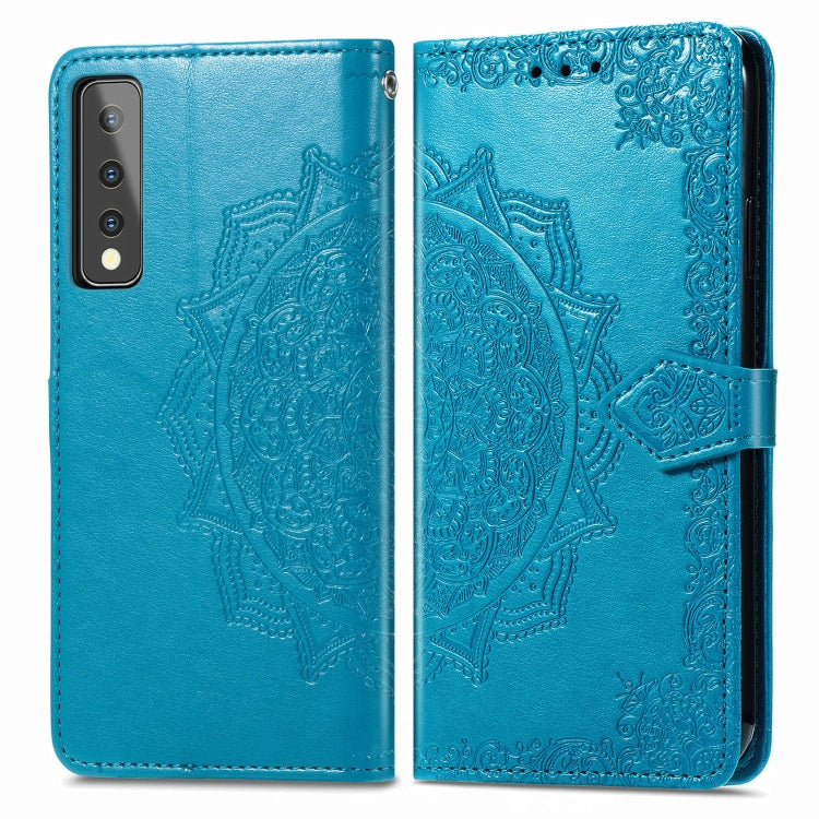 For LG Stylo 7 Mandala Flower Embossed Horizontal Flip Leather Case with Bracket / Card Slot / Wallet / Lanyard