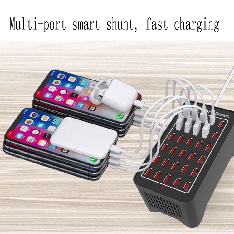XLD-A7 150W 30 USB Ports Fast Charger Station Smart Charger, AC 110-240V, Plug Size:US Plug