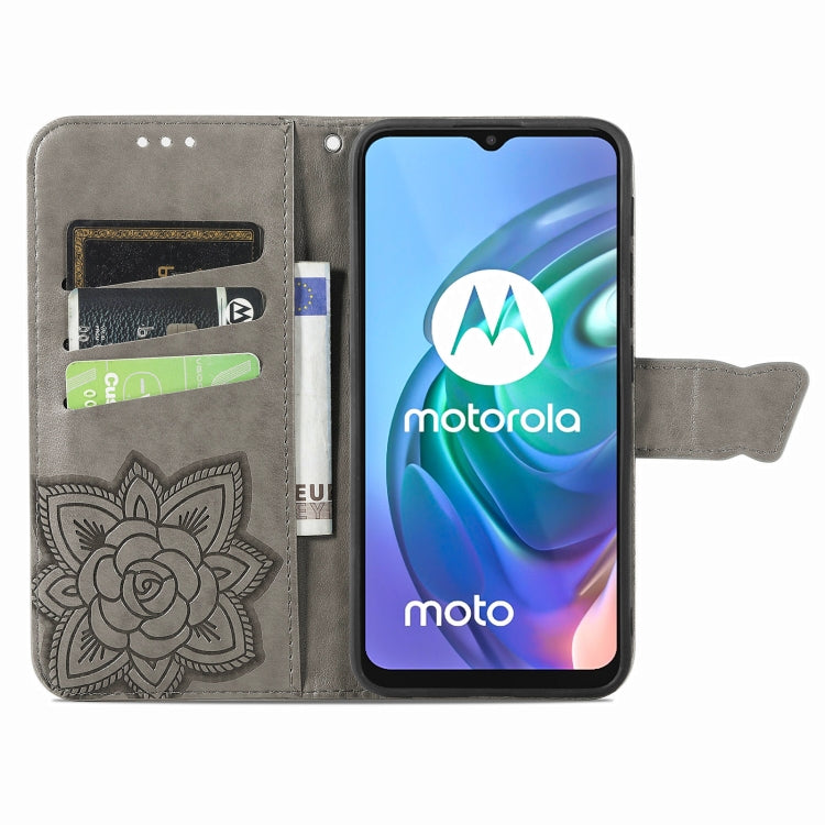 For Motorola Moto G30 / G10 Butterfly Love Flower Embossed Horizontal Flip Leather Case with Bracket & Card Slot & Wallet & Lanyard