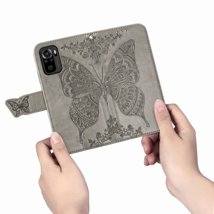 For Xiaomi Redmi Note 10 4G Butterfly Love Flower Embossed Horizontal Flip Leather Case with Bracket & Card Slot & Wallet & Lanyard