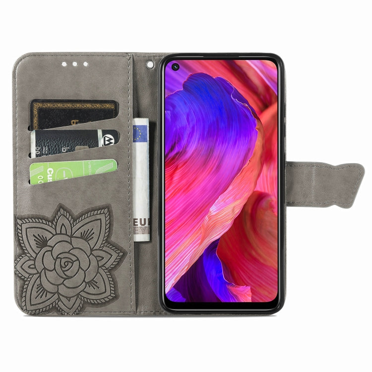 For OPPO A93 Butterfly Love Flower Embossed Horizontal Flip Leather Case with Bracket & Card Slot & Wallet & Lanyard