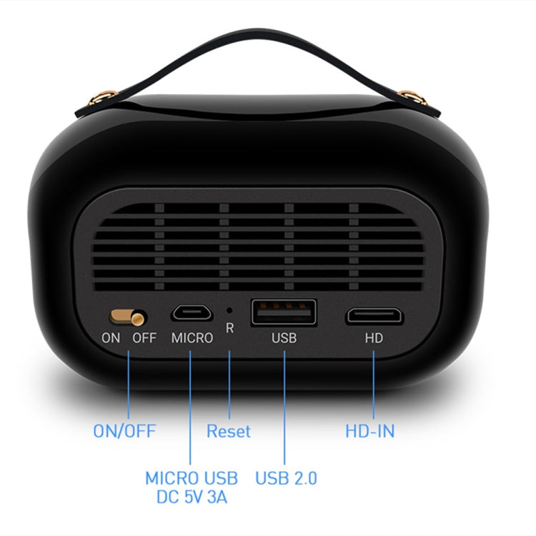 MP168 DLP 4K HD Miniature Projector WiFi Mobile Phone With Screen Mini Portable Smart Home Projector, Power Plug:EU