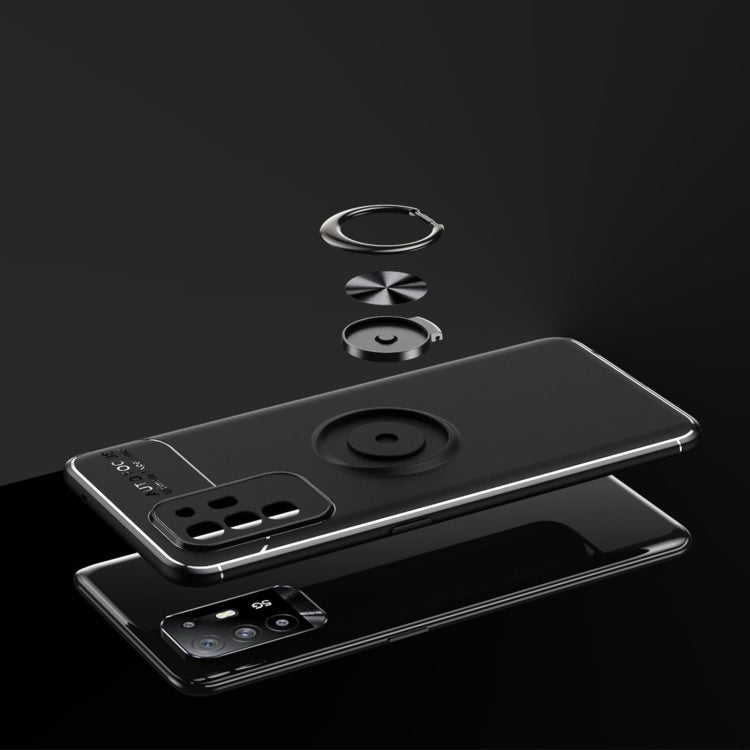 For OPPO F19 Pro Plus Metal Ring Holder 360 Degree Rotating TPU Case