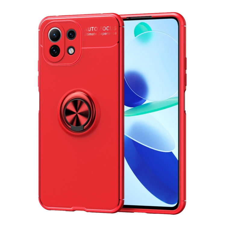 For Xiaomi Mi 11 Lite Metal Ring Holder 360 Degree Rotating TPU Case
