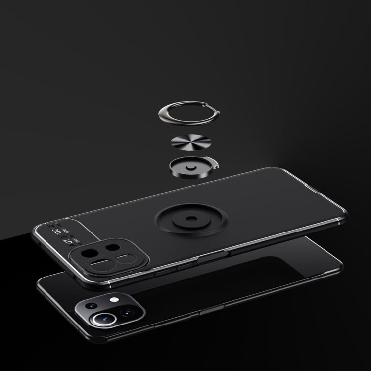 For Xiaomi Mi 11 Lite Metal Ring Holder 360 Degree Rotating TPU Case