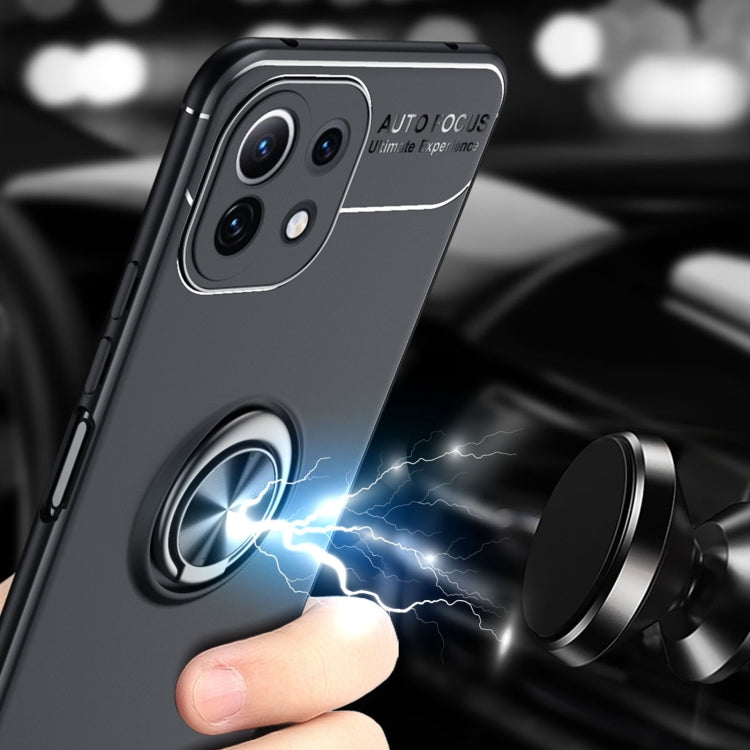 For Xiaomi Mi 11 Lite Metal Ring Holder 360 Degree Rotating TPU Case
