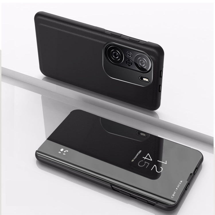 For Redmi K40/K40 Pro/K40 Pro+/Poco F3 Plated Mirror Horizontal Flip Leather Case with Holder