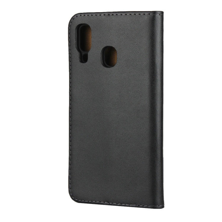 Horizontal Flip  Leather Case for Galaxy A40, with Magnetic Buckle & Holder & Card Slots & Wallet(Black)