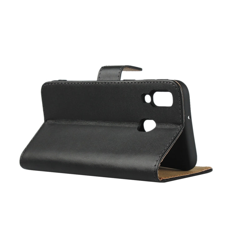 Horizontal Flip  Leather Case for Galaxy A40, with Magnetic Buckle & Holder & Card Slots & Wallet(Black)